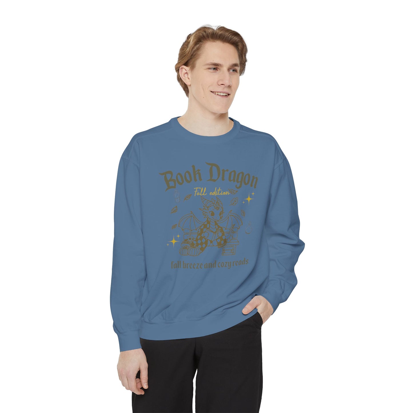 Book Dragon Sweatshirt, Book Lover Fall Bookish Apparel, Literary Gift, Cozy Reading Jumper, Librarian Present