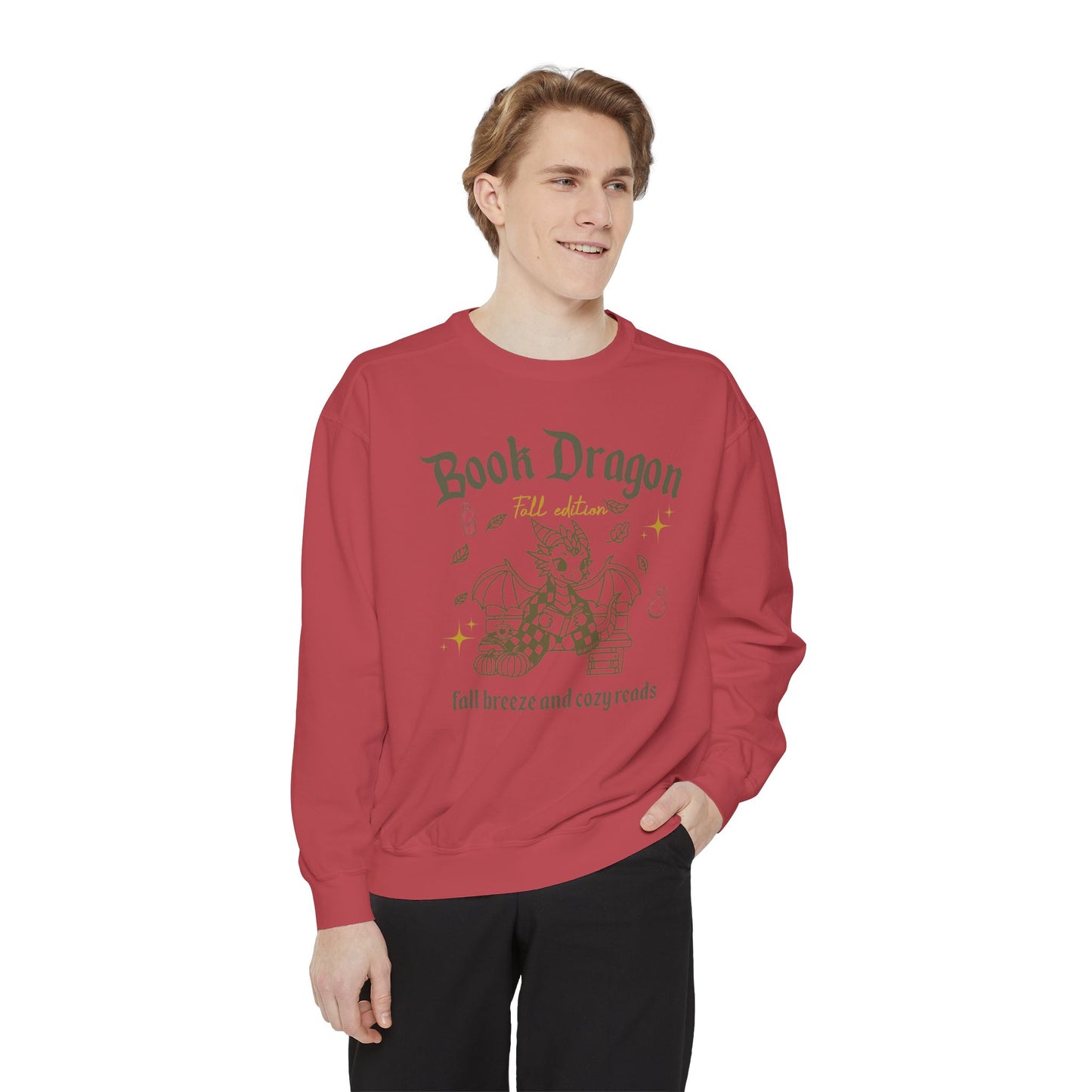 Book Dragon Sweatshirt, Book Lover Fall Bookish Apparel, Literary Gift, Cozy Reading Jumper, Librarian Present