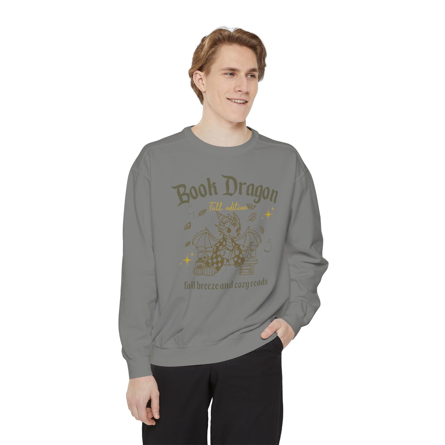 Book Dragon Sweatshirt, Book Lover Fall Bookish Apparel, Literary Gift, Cozy Reading Jumper, Librarian Present