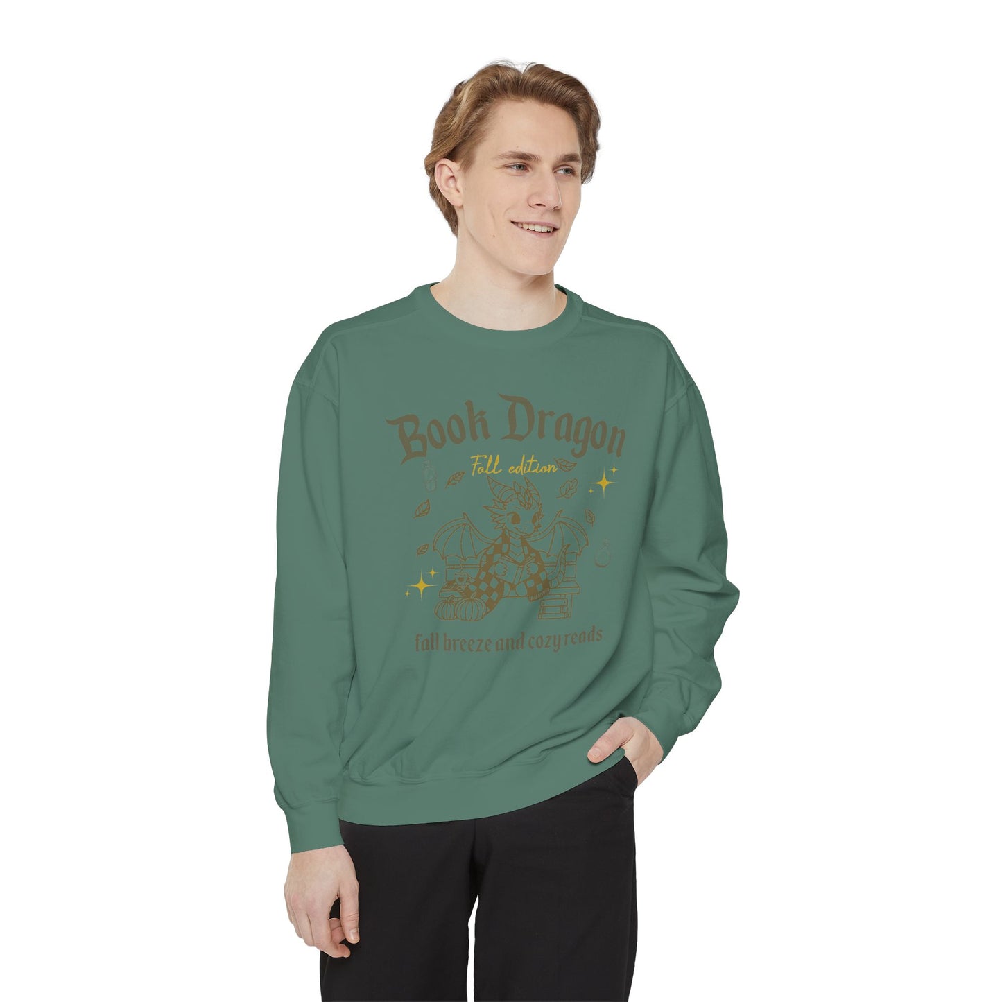 Book Dragon Sweatshirt, Book Lover Fall Bookish Apparel, Literary Gift, Cozy Reading Jumper, Librarian Present