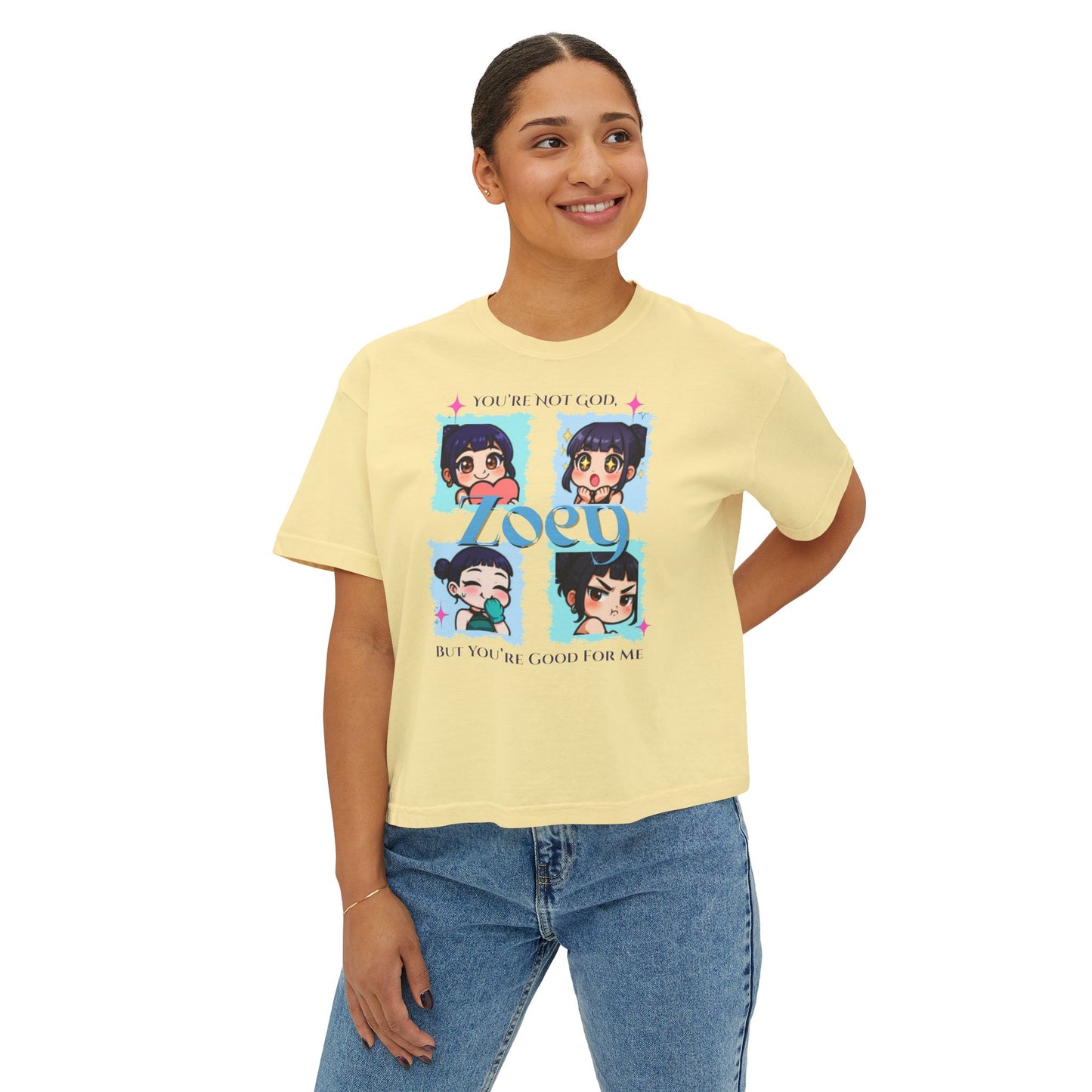 Kpop demon hunters Zoey comfort color boxy tee