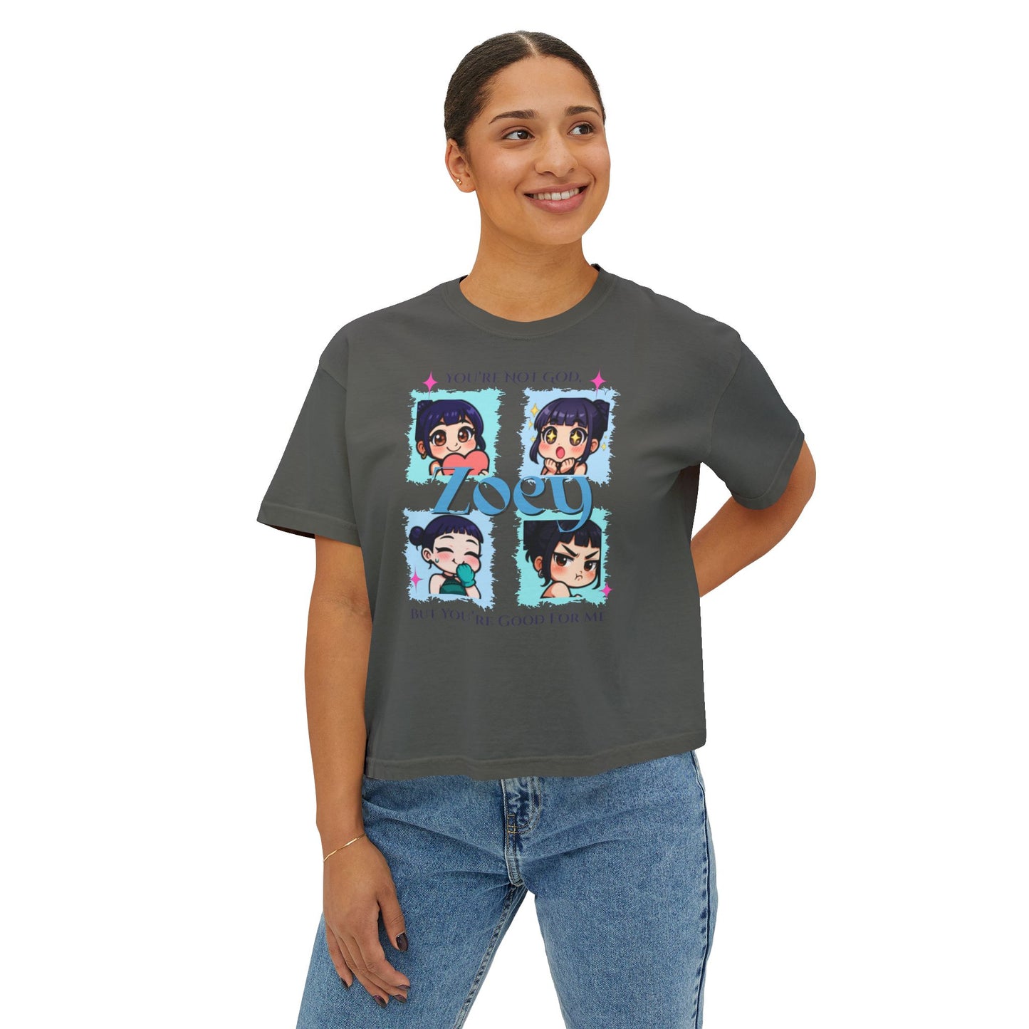 Kpop demon hunters Zoey comfort color boxy tee