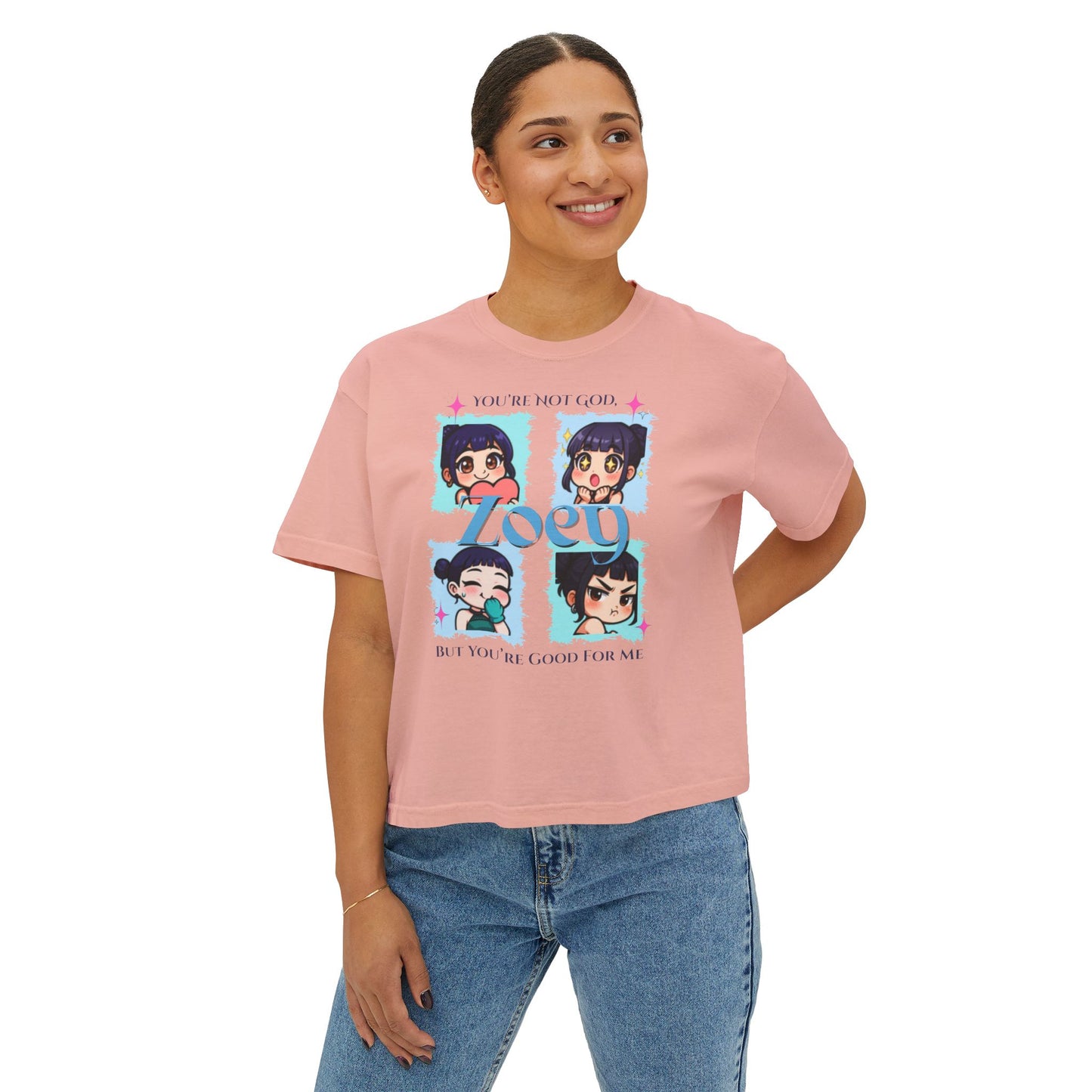 Kpop demon hunters Zoey comfort color boxy tee