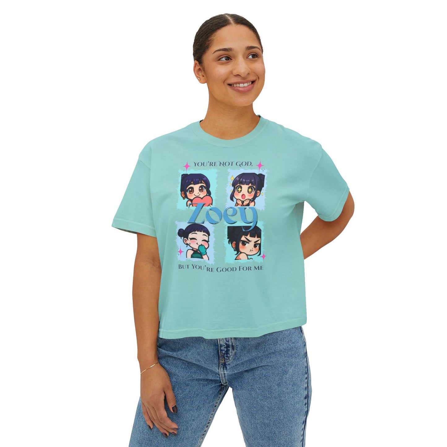 Kpop demon hunters Zoey comfort color boxy tee