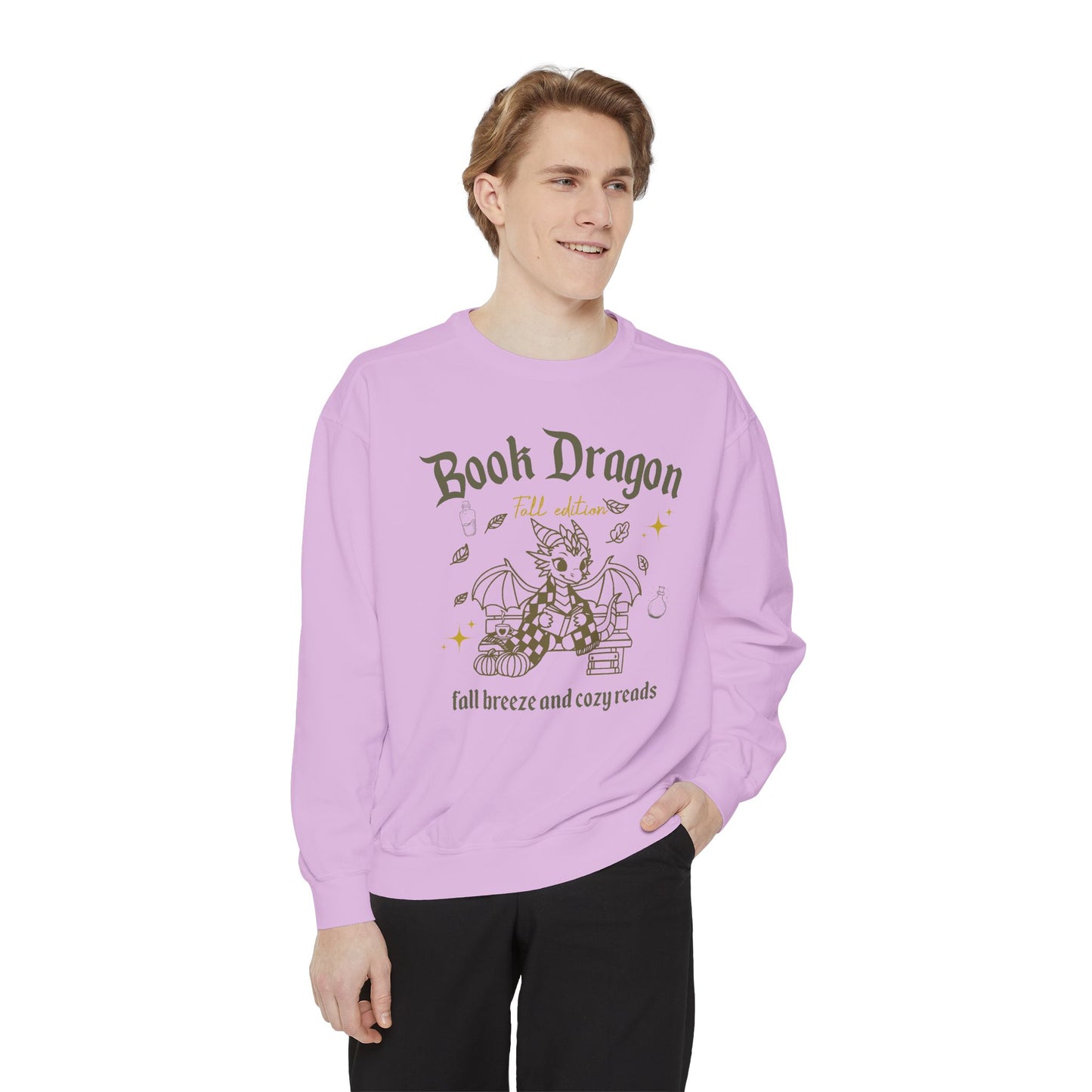 Book Dragon Sweatshirt, Book Lover Fall Bookish Apparel, Literary Gift, Cozy Reading Jumper, Librarian Present