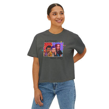 Slay Demons Boxy Tee | Women's Graphic Shirt, Casual Style, Trendy Top, Gifts for Her, Summer Fashion