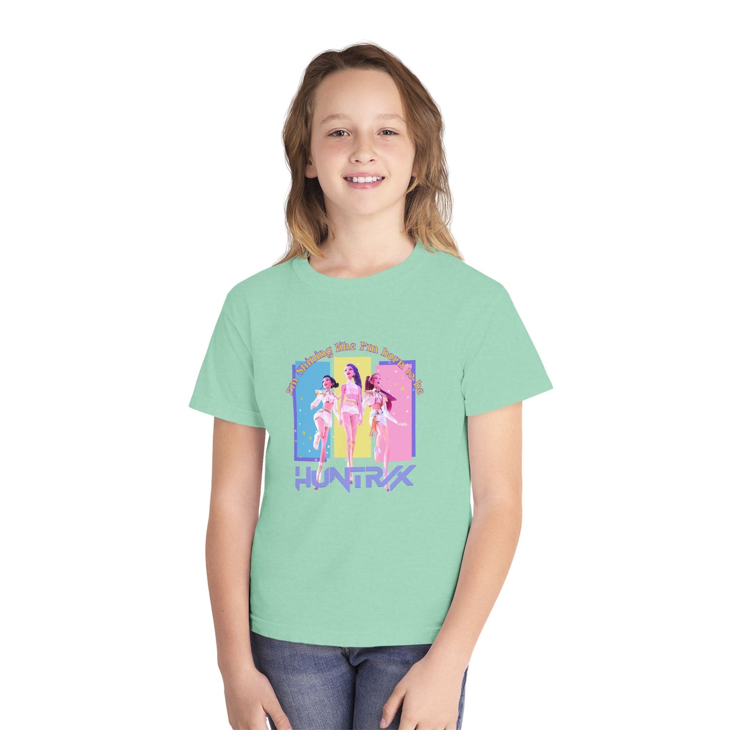 Retro Graphic Youth Midweight Tee, 80s Vibe Shirt, Dance Party T-Shirt, Gift for Kids, Summer Fun Apparel